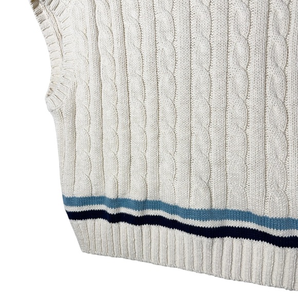 Polo Ralph Lauren Cable-Knit Cotton Cricket Sweater Vest Size Large - Picture 9 of 11